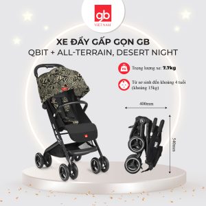 Xe đẩy gấp gọn GB Qbit + All-Terrain Colors Fashion Edition, Desert Night