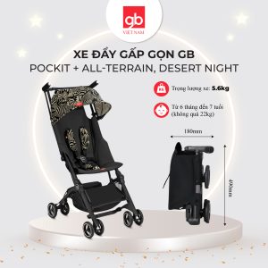 Xe đẩy gấp gọn GB Pockit + All-Terrain Colors Fashion Edition, Desert Night
