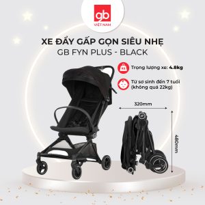 Xe đẩy gấp gọn siêu nhẹ GB FYN PLUS BLACK WX, Black
