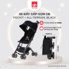 Xe đẩy gấp gọn GB Pockit + All - Terrain, Black, Dây đai vàng đồng